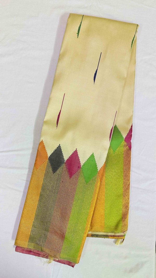 Pure Kanchipuram Handloom Saree with Pure Zari - Multi Color