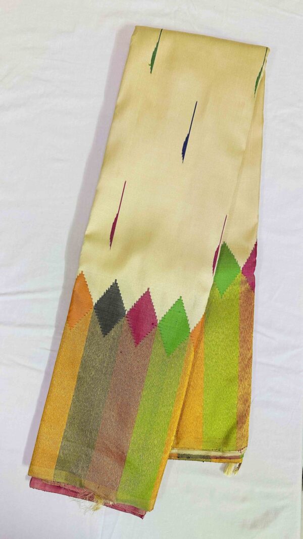 Pure Kanchipuram Handloom Saree with Pure Zari - Multi Color